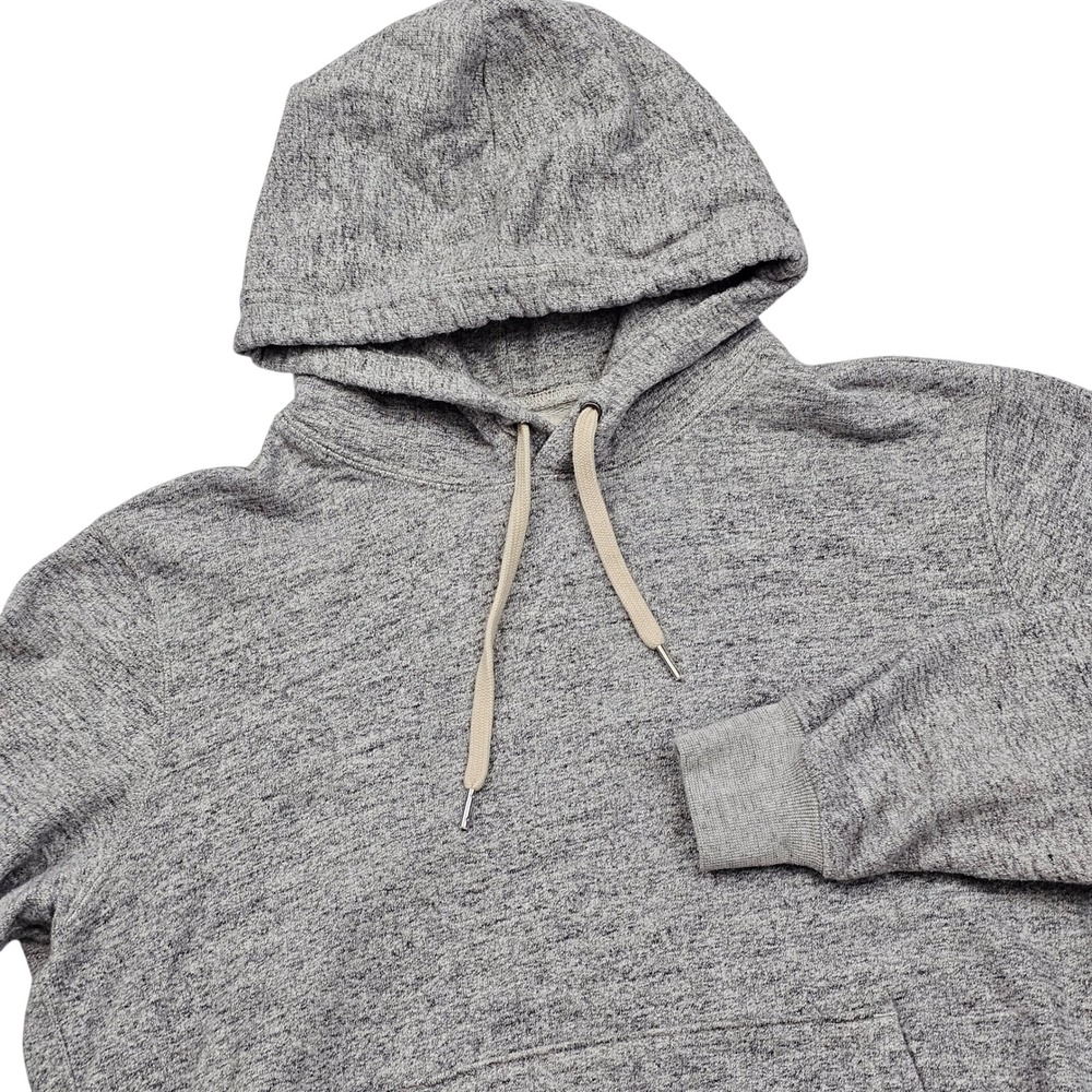 Buck Mason Hoodie Mens L Grey Marled French Terry Cotton Minimalist Basics